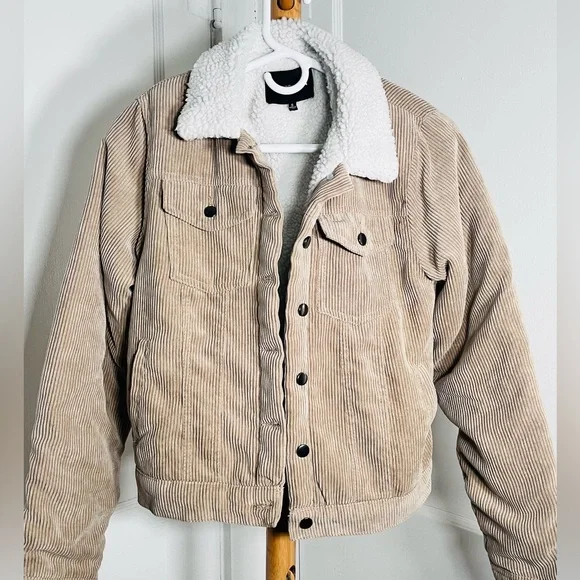 Khaki Corduroy Jacket Size Small - Picture 1 of 9